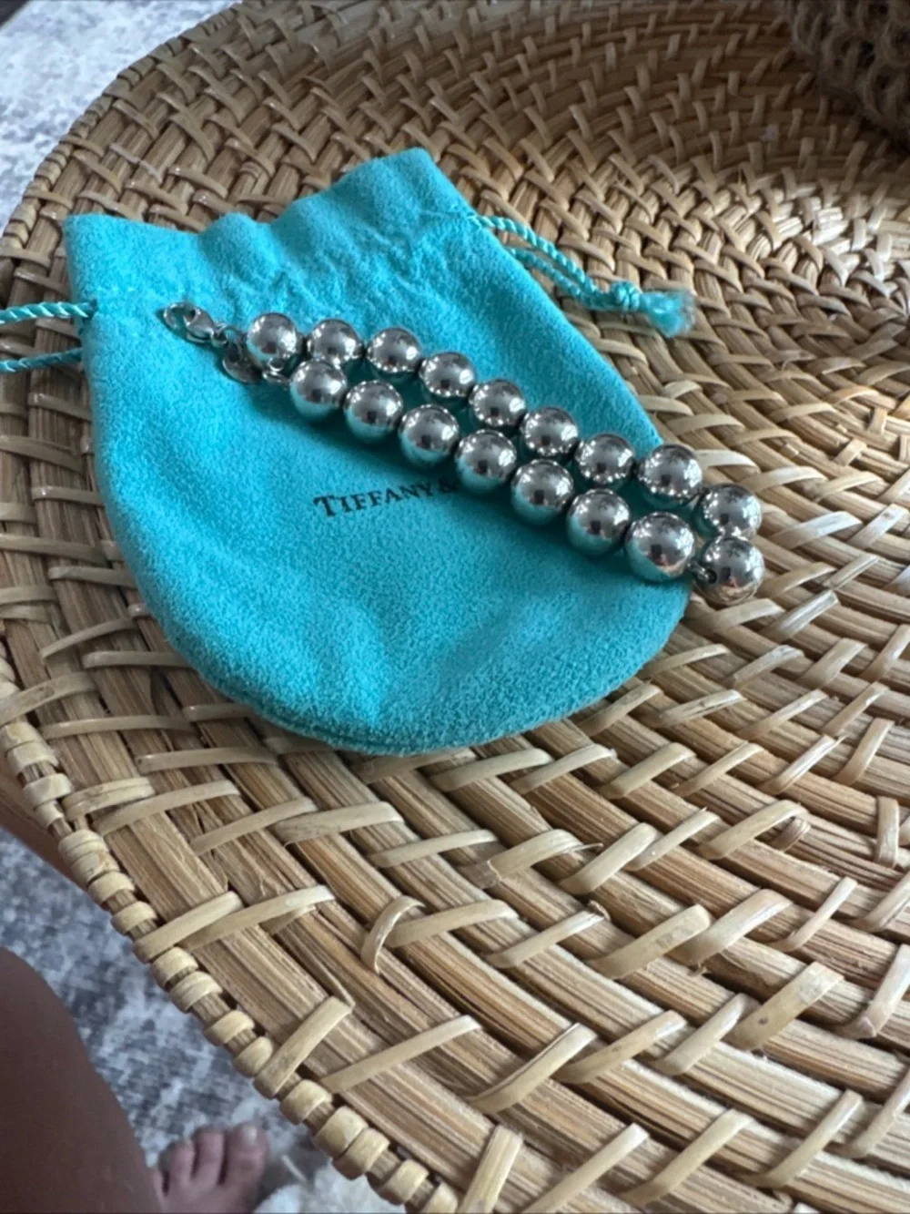 TIFFANY & CO CLASSIC 10MM BEADED BALL BRACELET - Picture 3 of 16